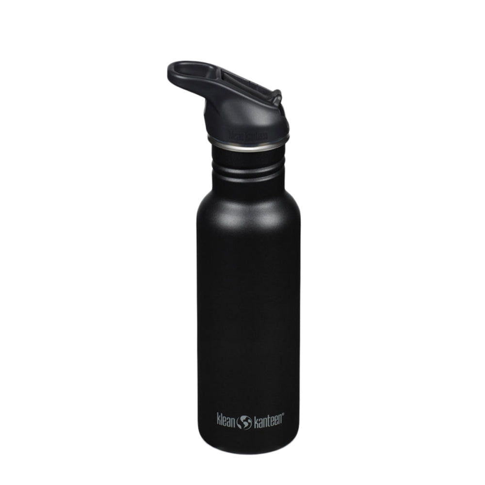Klean Kanteen Classic 18Oz W/Flip Cap Water Bottles in Black Color