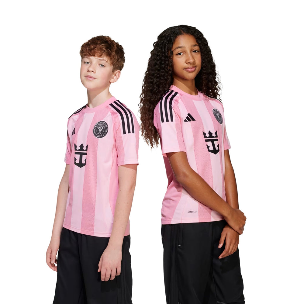 Adidas Kids Inter Miami 25/26 home Kit Fan Apparel in Pink Color