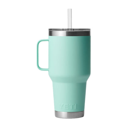 Yeti Rambler 35 Oz Straw Mug Water Bottles in Blue Color