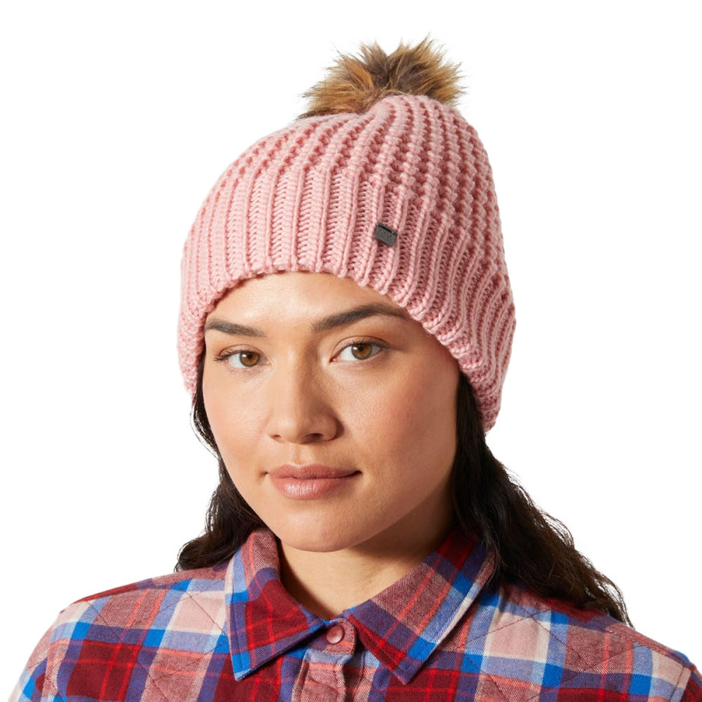 Helly Hansen Womens Snowfall Beanie Winter Hats in Pink Color