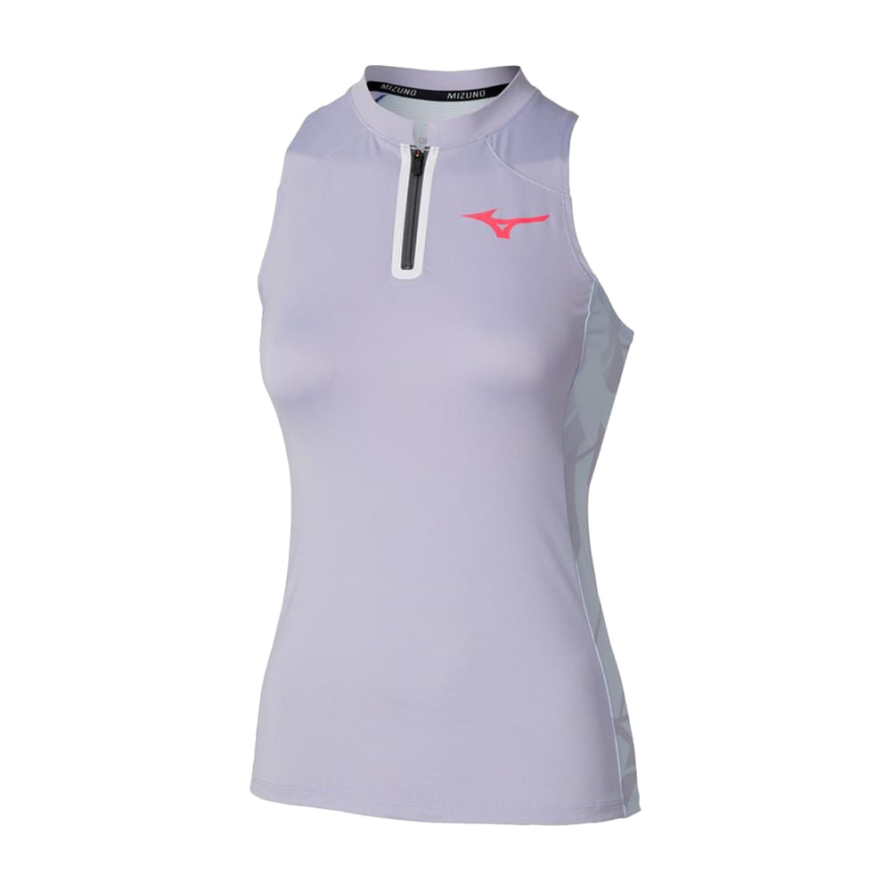 Mizuno Womens Printed Tank Tops in Blue Color