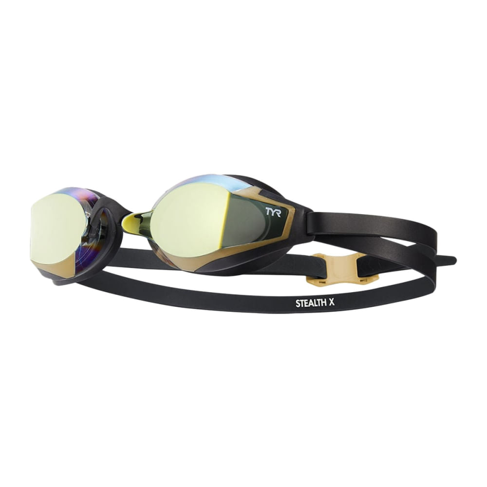 Tyr Unisex Stealth X Mirrored Swimming Goggles in Black Color