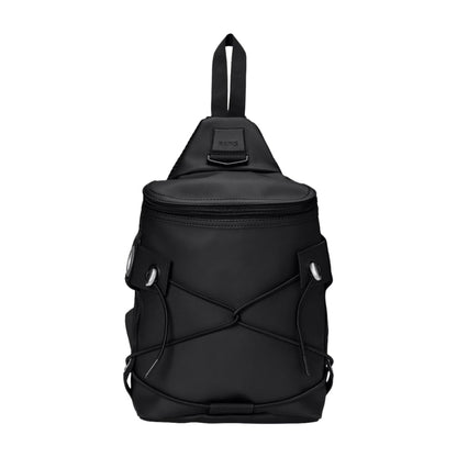 Rains Unisex Trail Cord Sling Bag in Black Color
