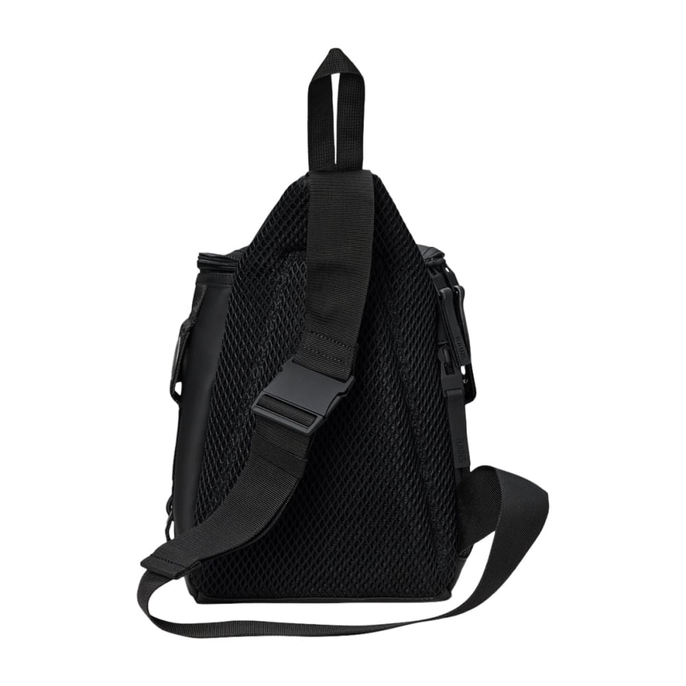 Rains Unisex Trail Cord Sling Bag in Black Color