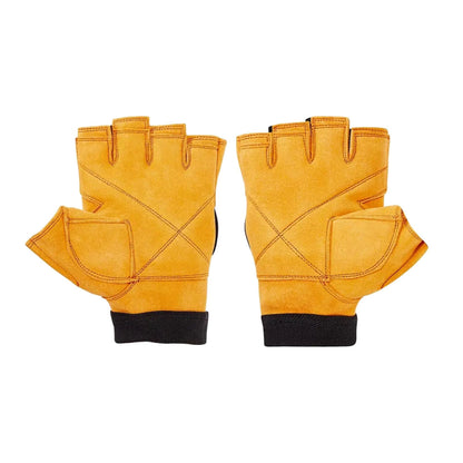 Schiek Sports M/Power Glove Strength Training Gloves in Brown Color