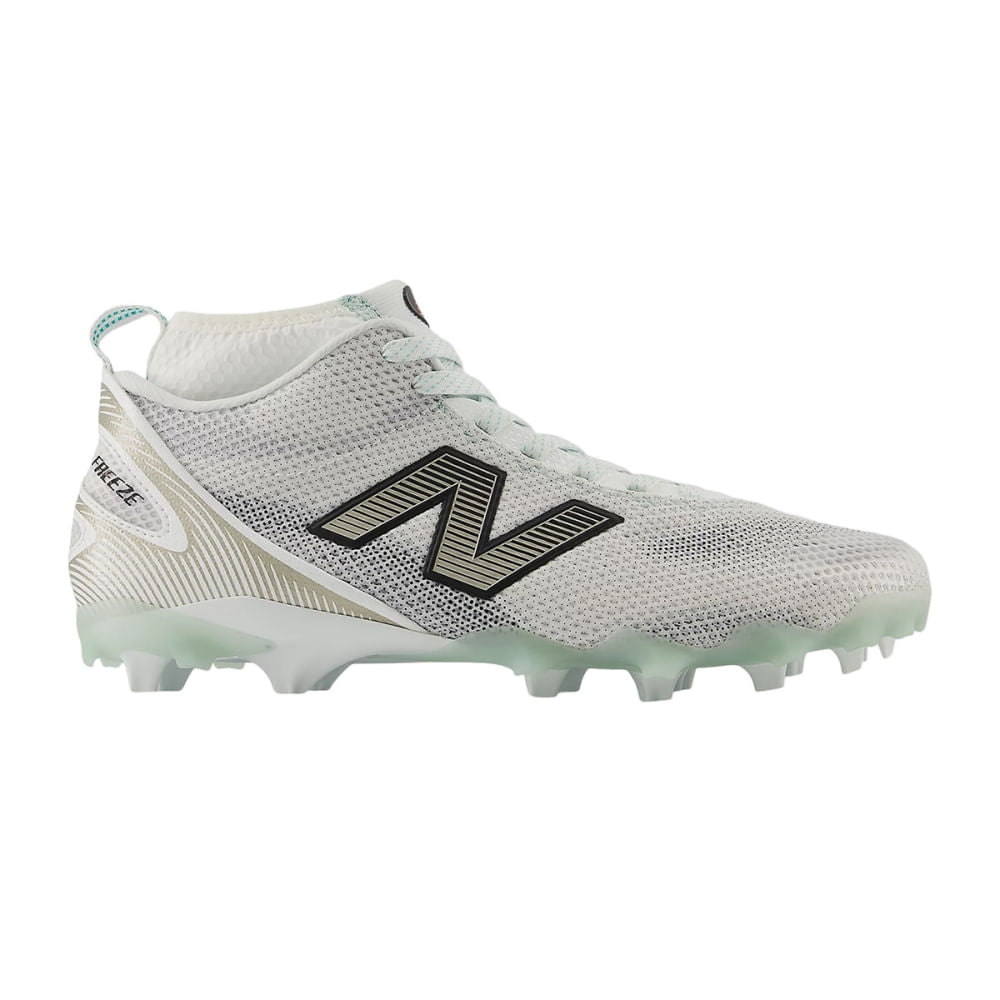 New Balance Mens Freezelx V5 Lax Cleat Lacrosse Cleats in White Color