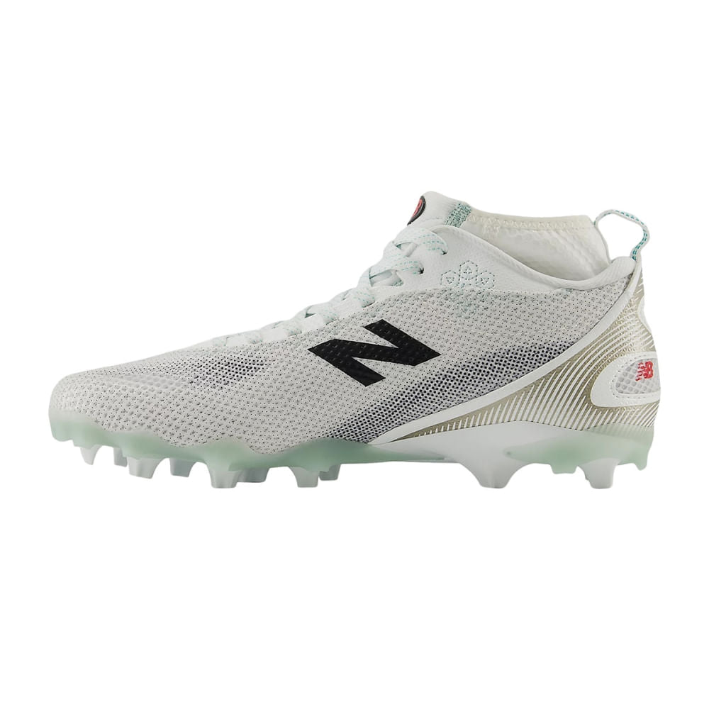 New Balance Mens Freezelx V5 Lax Cleat Lacrosse Cleats in White Color