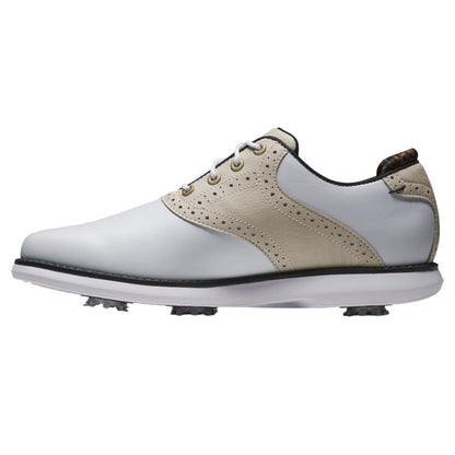 Footjoy Womens Traditions Cleated Golf Cleats in White Color