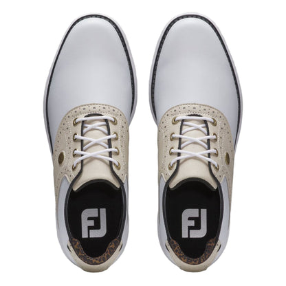Footjoy Womens Traditions Cleated Golf Cleats in White Color