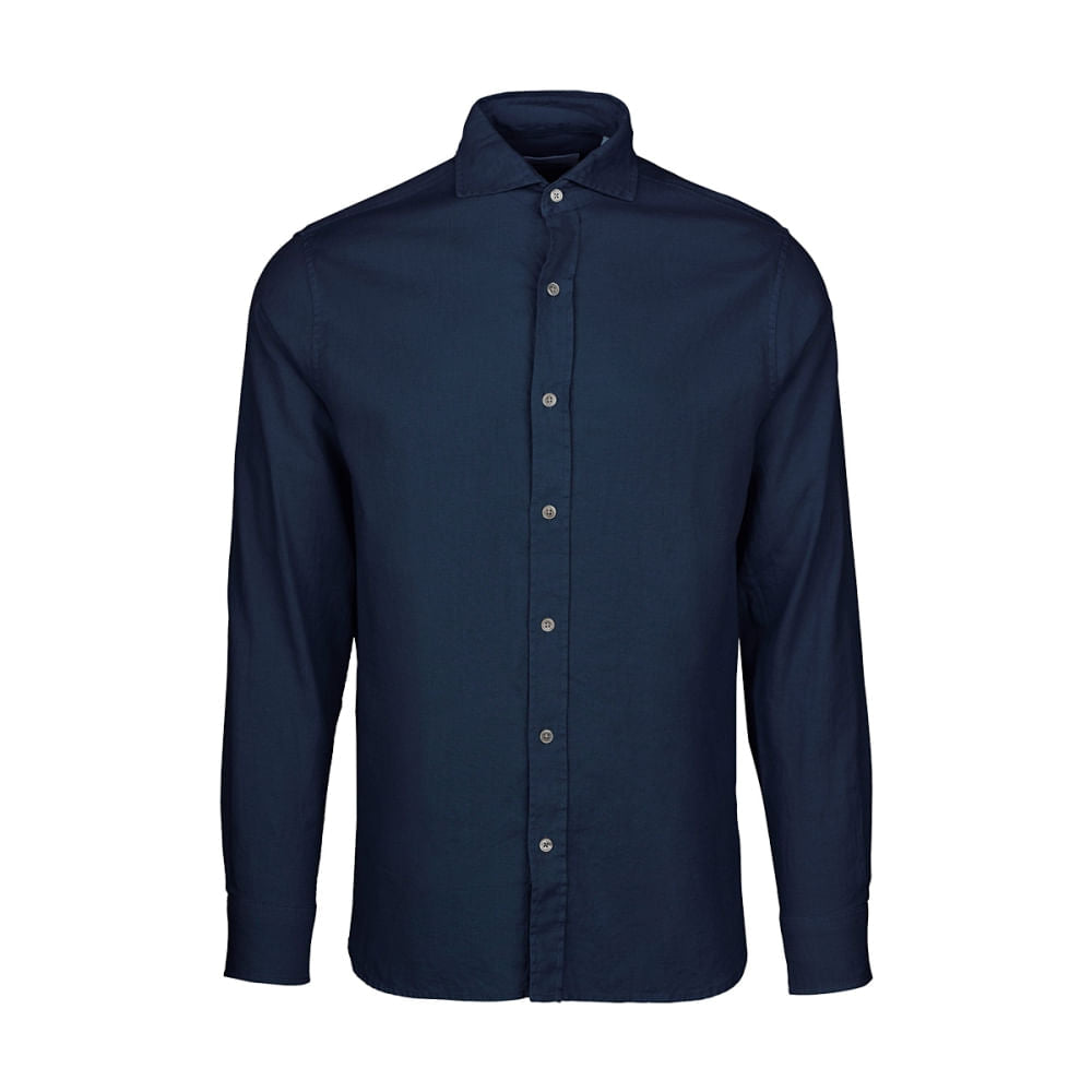 SANTORINI LINEN SHIRT | NAVY