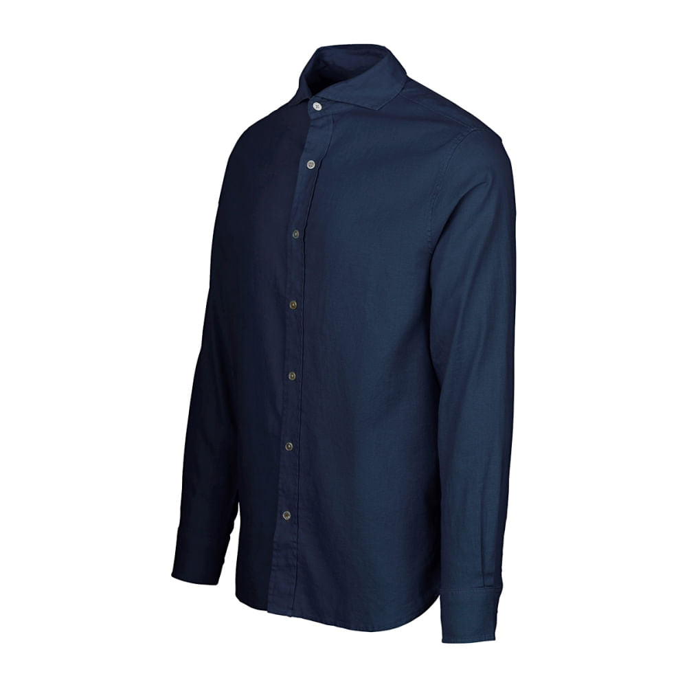 SANTORINI LINEN SHIRT | NAVY