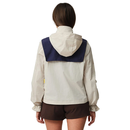 Hikerkind Womens Packable Windbreaker Tops in Grey Color