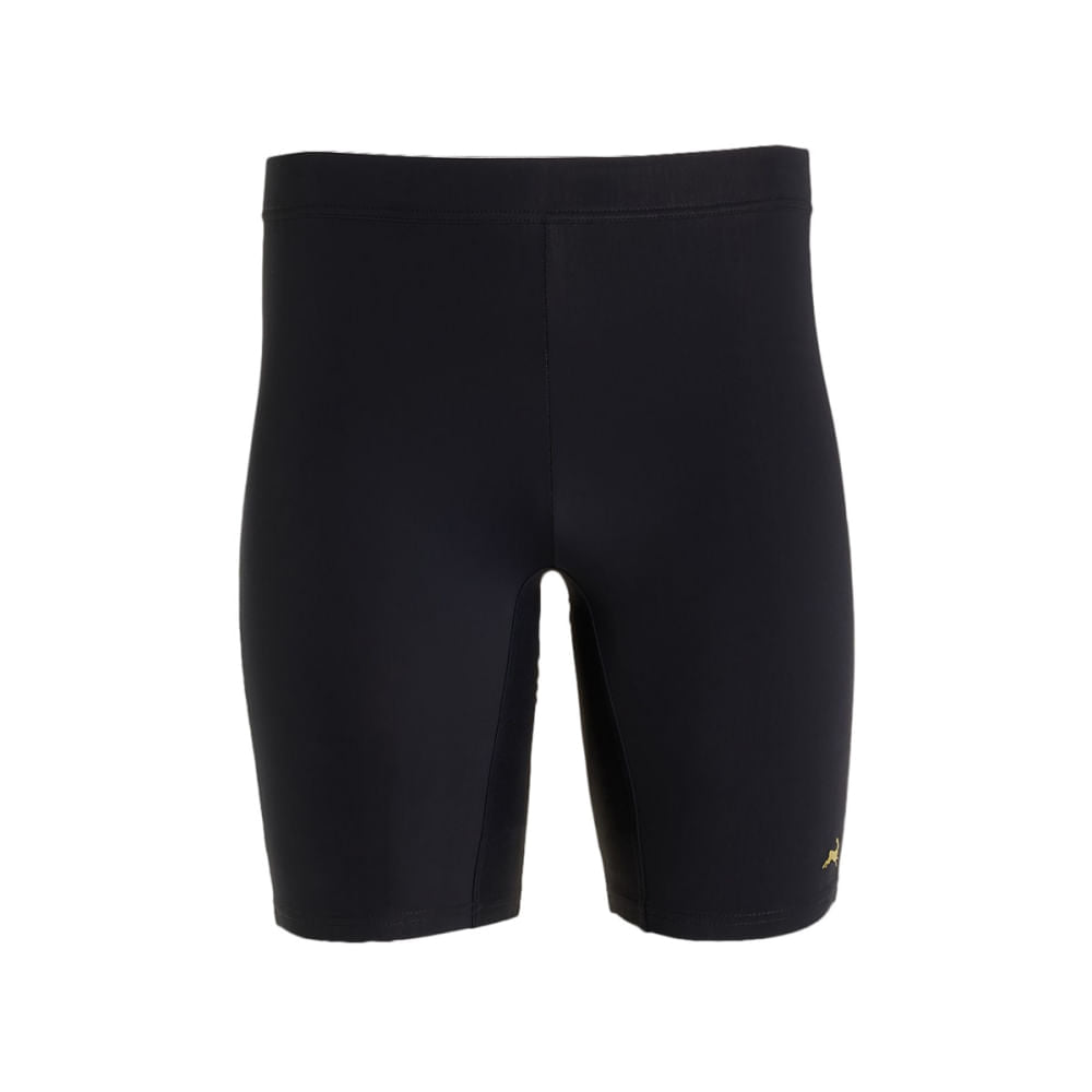 TURNOVER HALF TIGHTS LIN | BLACK