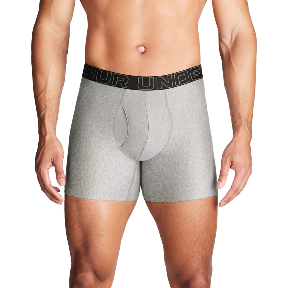 Under Armour Mens Ua Perf Tech Solid 6In Underwear in Grey Color
