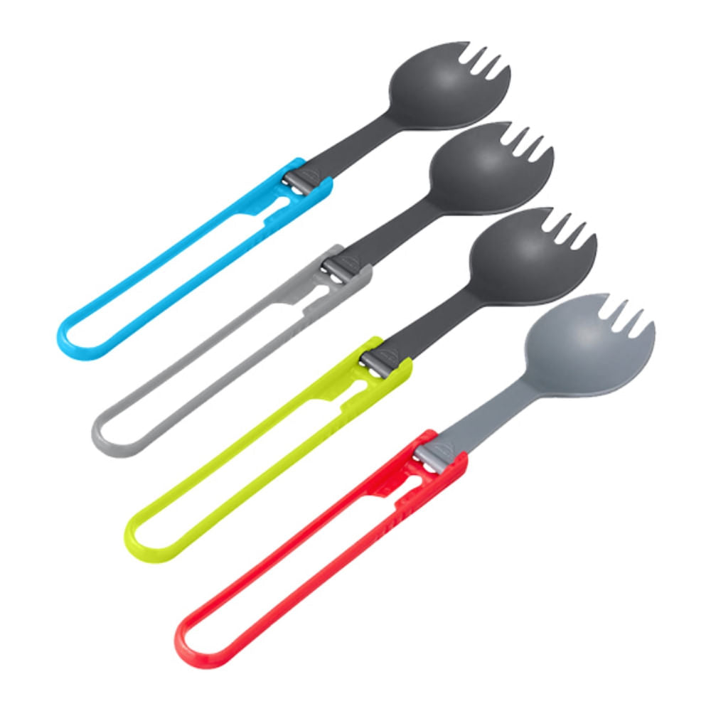 UTENSIL SET 4PC SPORKS | RED & GREY