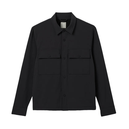Vuori Mens Lawson Tech Shirt Jkt Tops in Black Color