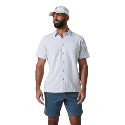 Vuori Mens S/S Bridge Button Down Tops in Grey Color