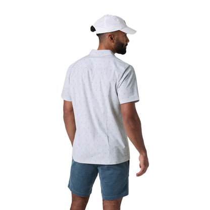 Vuori Mens S/S Bridge Button Down Tops in Grey Color
