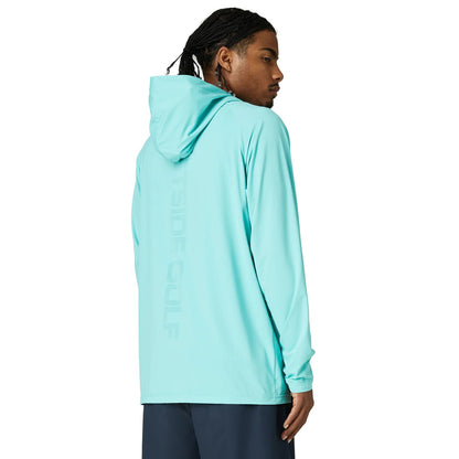 Eastside Golf Mens Performance Ltwt Hoodie Tops in Blue Color