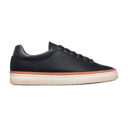 Clae Mens Bradley Welt Sneakers in Black Color
