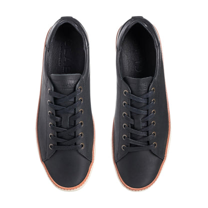 Clae Mens Bradley Welt Sneakers in Black Color