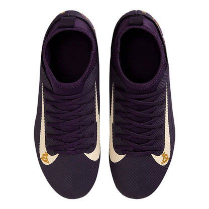 Nike Kids Mercurial superfly 10 Cl MG Hi Soccer Cleats in Purple Color