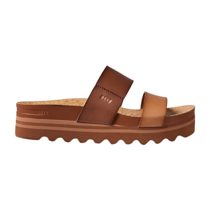 Reef Womens Cushion Vista Hi Flip-Flops in Brown Color