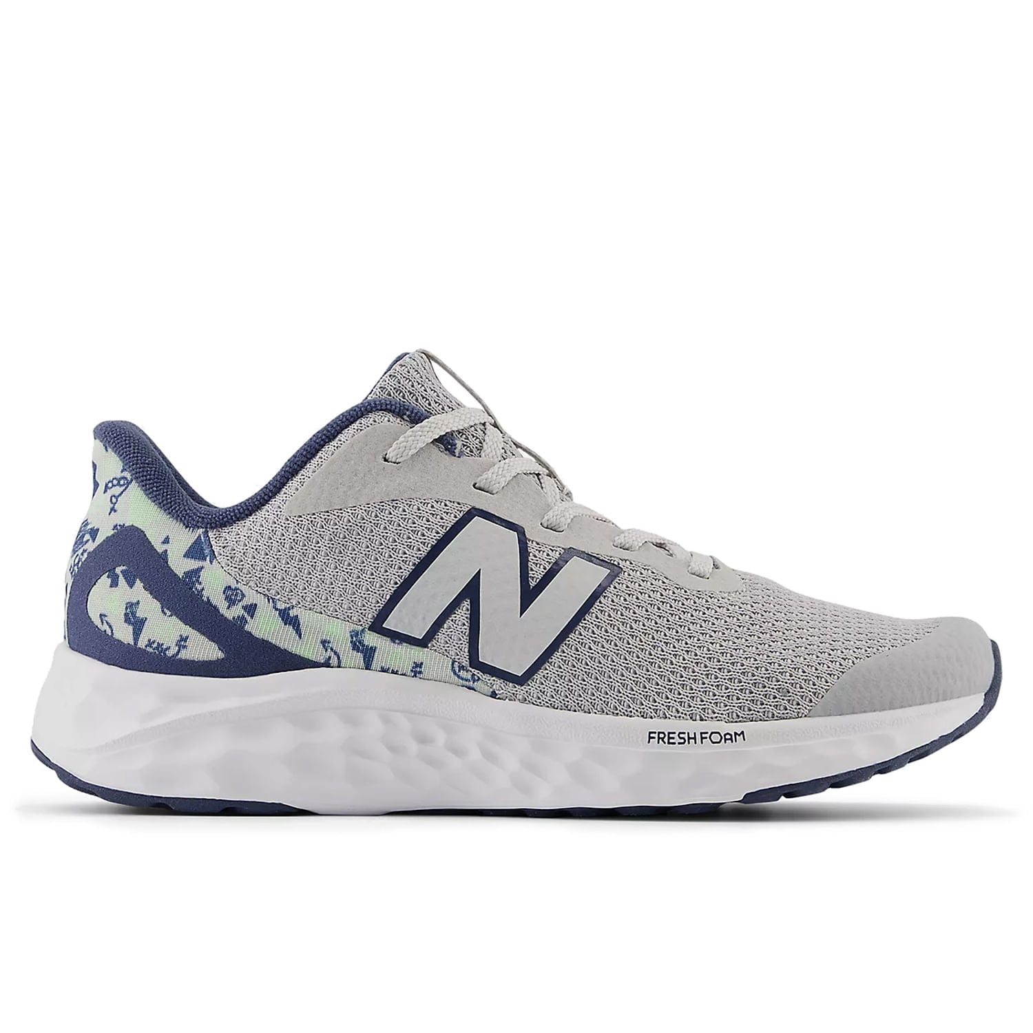 New Balance Kids Fresh Foam Arishi V4 Running Shoes in Grey Color