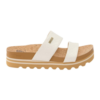 Reef Womens Cushion Vista Hi Flip-Flops in White Color