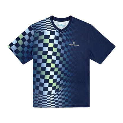 Sergio Tacchini Mens Luca Pique T-Shirt Tops in Blue Color