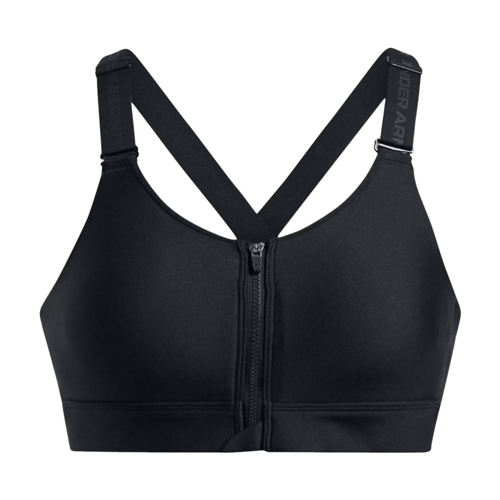Under Armour Womens Infinity 2.0 High Zip Sp Sports Bras in Black Color