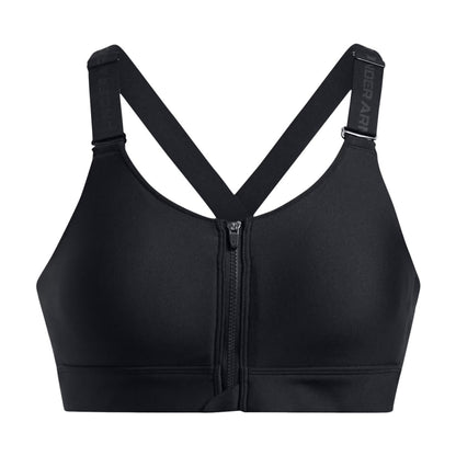 Under Armour Womens Infinity 2.0 High Zip Sp Sports Bras in Black Color