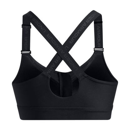 Under Armour Womens Infinity 2.0 High Zip Sp Sports Bras in Black Color
