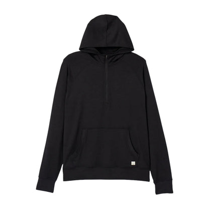 Vuori Mens Ponto Perf 1/2 Zip Pullover in Black Color