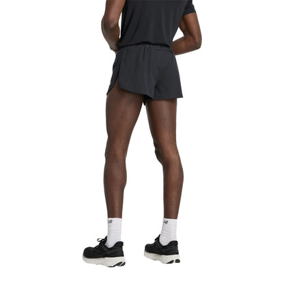 New Balance Mens Rc Split Short 3 Shorts in Black Color