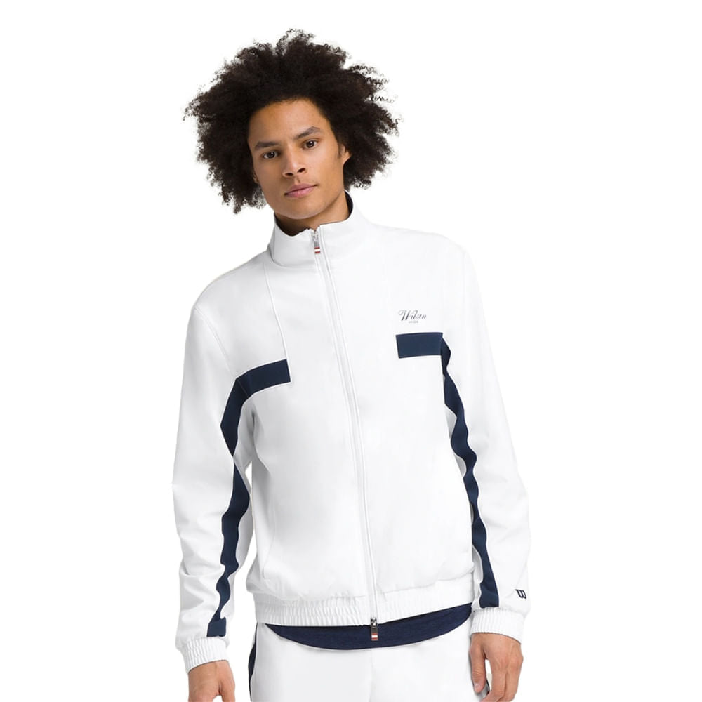 Wilson Mens Grand Slam Jacket Zip-Ups in White Color
