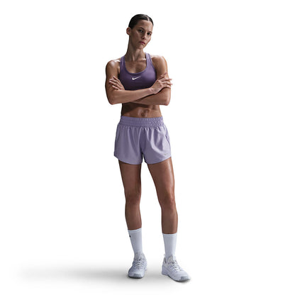 Nike Womens Df One Mr 3In Bl Shorts in Purple Color