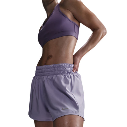Nike Womens Df One Mr 3In Bl Shorts in Purple Color
