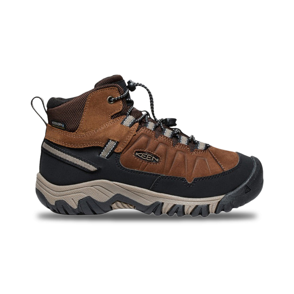 Keen Kids Targhee IV Mid Wp-Y Boots in Brown Color