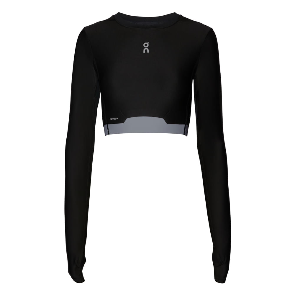 W TRAIN LS CROP | 0553 BLACK