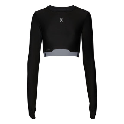 W TRAIN LS CROP | 0553 BLACK