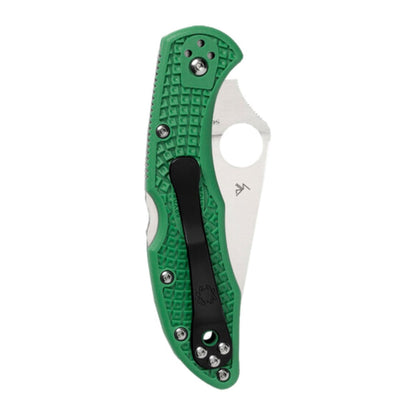 Liberty Mountain Spyderco Delica 4 Ltwt C Knives in Green Color