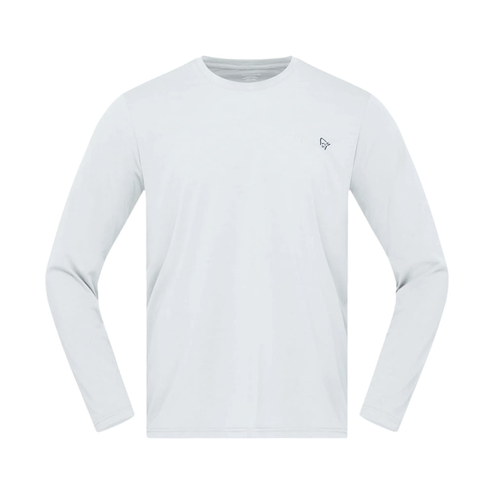 Norrona Mens M/Tech Long Sleeve Tops in White Color