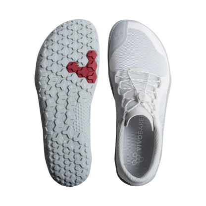 Vivobarefoot Mens Primus Trail FG 3.5 M Trail Running Shoes in White Color