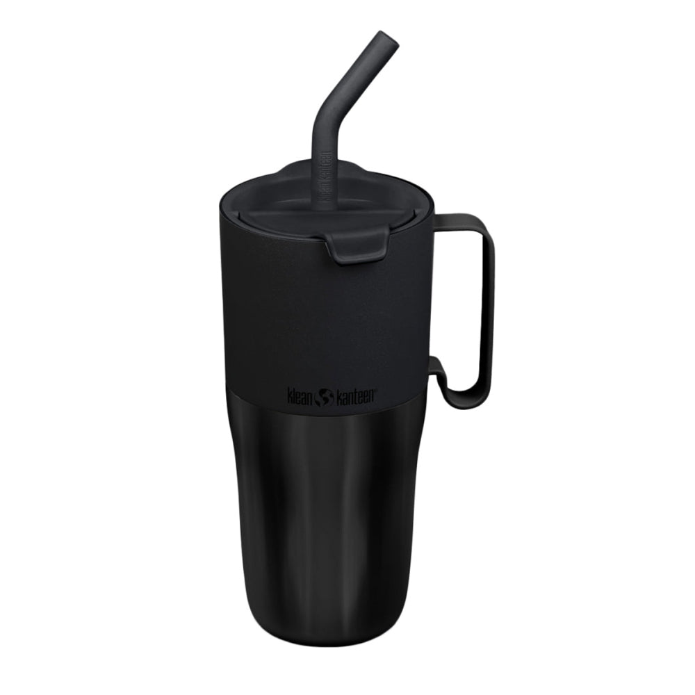 Klean Kanteen Tumbler 26Oz W.Straw Lid Water Bottles in Black Color