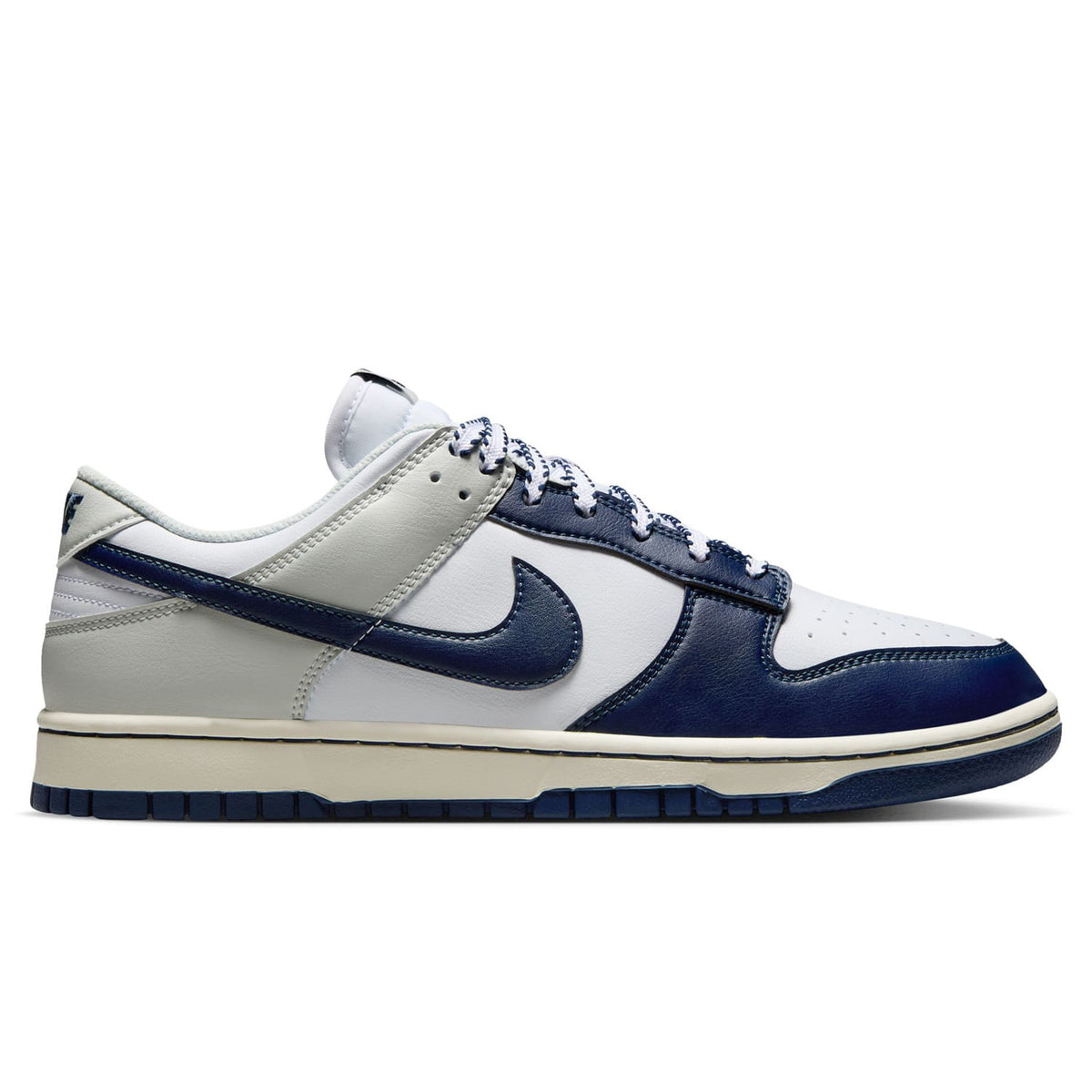 Nike Mens Dunk Low Retro Shoes | WHITE/MIDNIGHT – Paragon Sports display picture 2