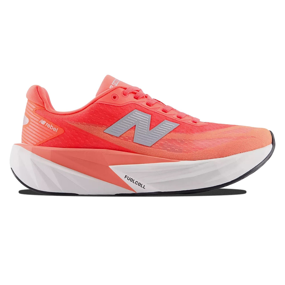 New Balance Womens FuelCell Rebel V5 Running Shoes in Red Color