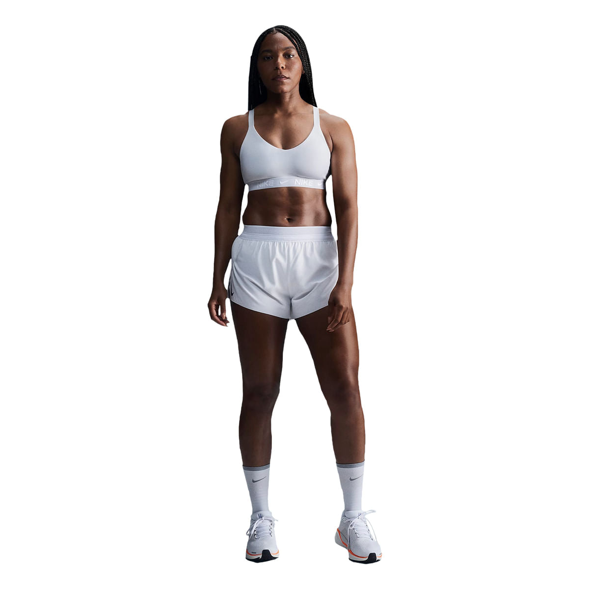 Nike Womens Indy Medium Support Bra Sports Bras in White Color