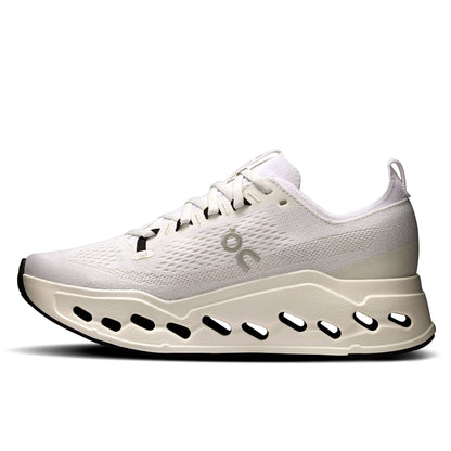 On Womens Cloudsurfer Max Running Shoes in White Color