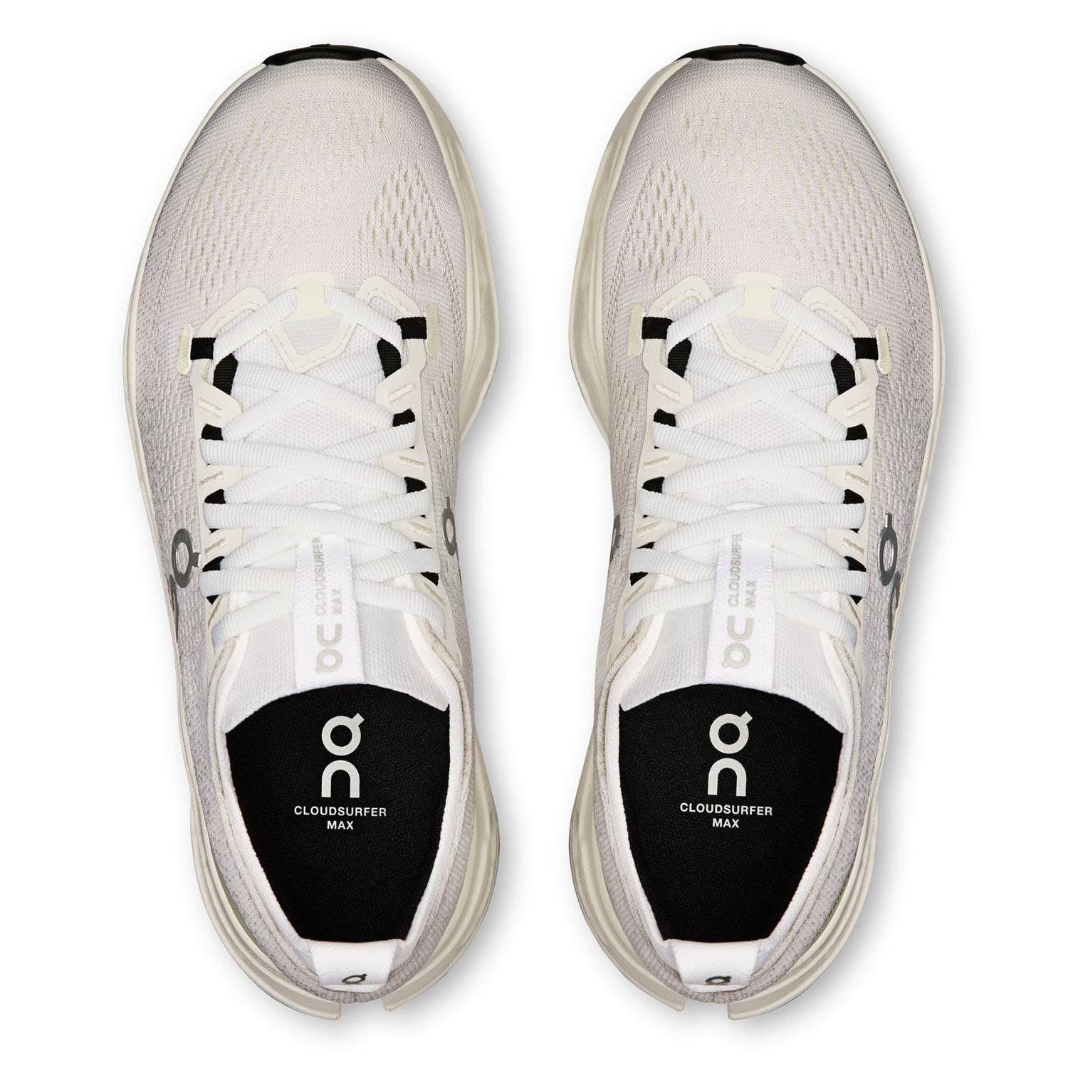On Womens Cloudsurfer Max Running Shoes in White Color